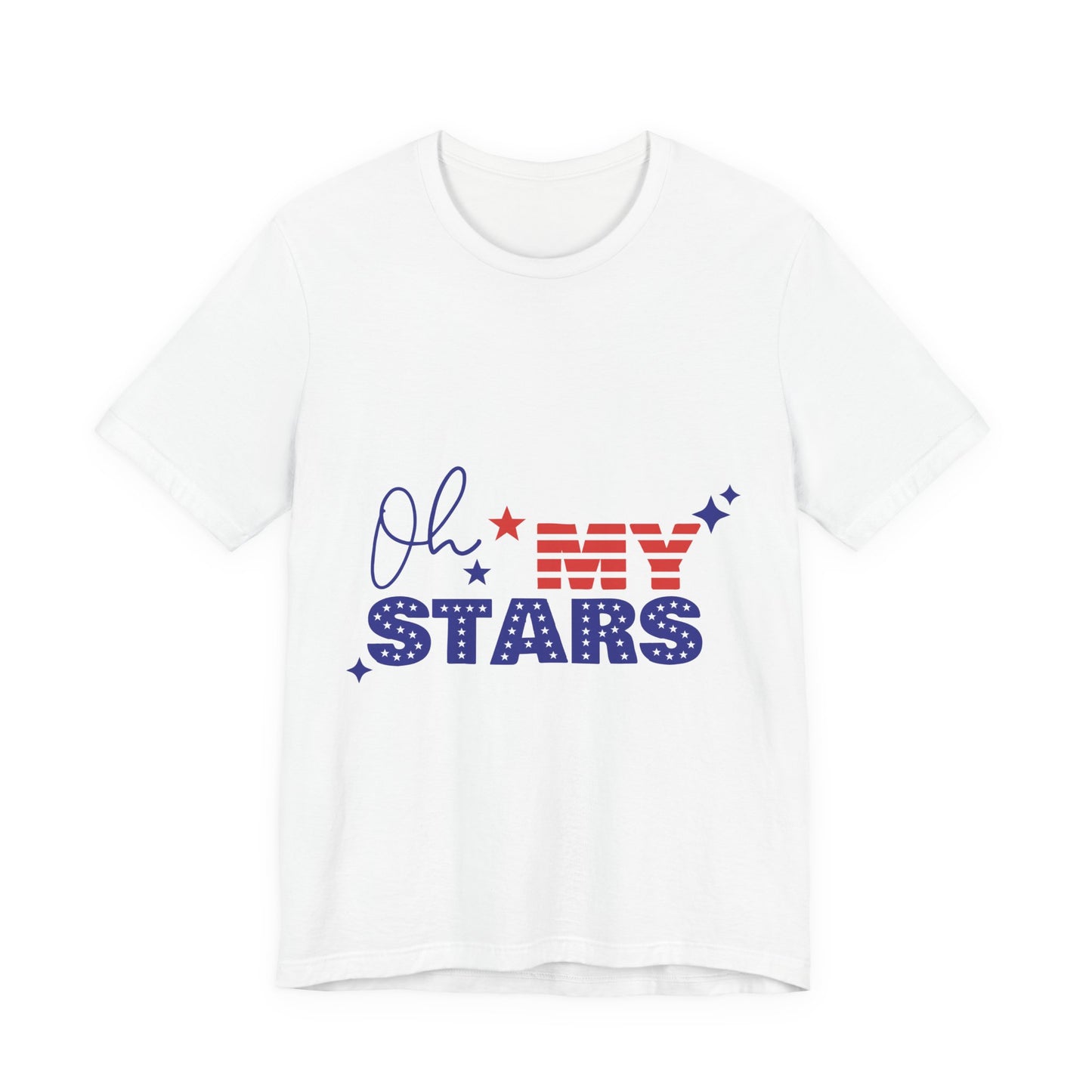 Oh My Stars Patriotic T-Shirt — Liberty Statue Outline Tee