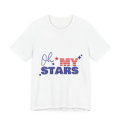 Oh My Stars Patriotic T-Shirt — Liberty Statue Outline Tee