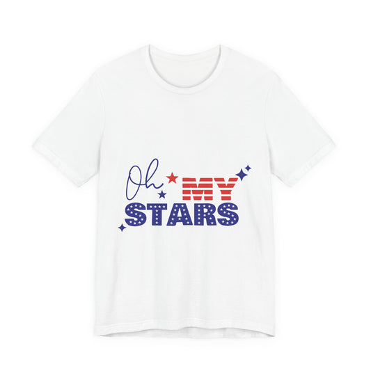 Oh My Stars Patriotic T-Shirt — Liberty Statue Outline Tee