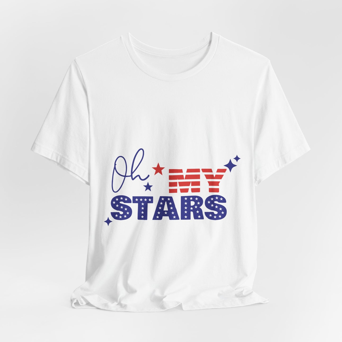 Oh My Stars Patriotic T-Shirt — Liberty Statue Outline Tee